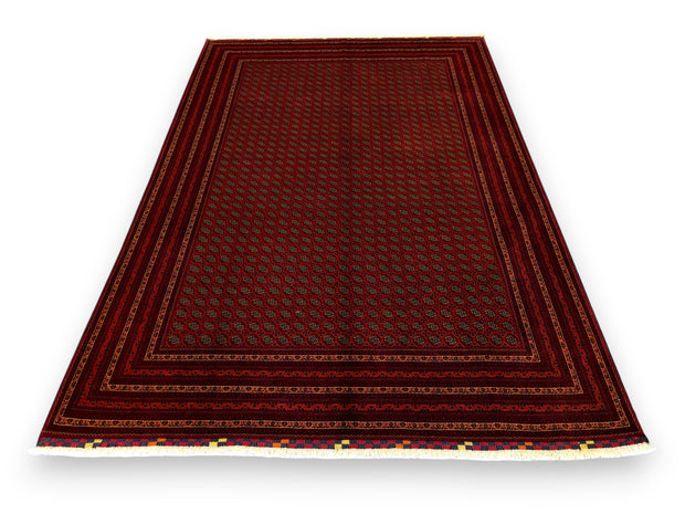 FINE AFGHAN BOKHARA - Red - 2.94m x 2.05m