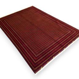 FINE AFGHAN BOKHARA - Red - 2.94m x 2.05m