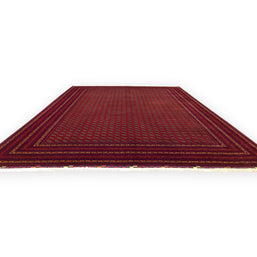 FINE AFGHAN BOKHARA - Red - 2.94m x 2.05m