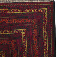 FINE AFGHAN BOKHARA - Red - 2.94m x 2.05m