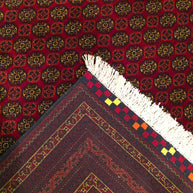 FINE AFGHAN BOKHARA - RED - 3.41m x 2.54m