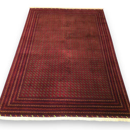 FINE AFGHAN BOKHARA - RED - 3.41m x 2.54m