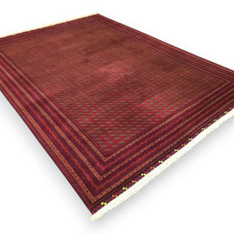 FINE AFGHAN BOKHARA - RED - 3.41m x 2.54m