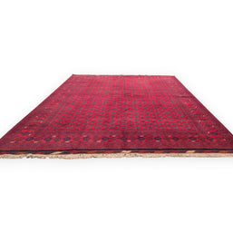 FINE AFGHAN BOKHARA - Red - 2.33m x 1.73m