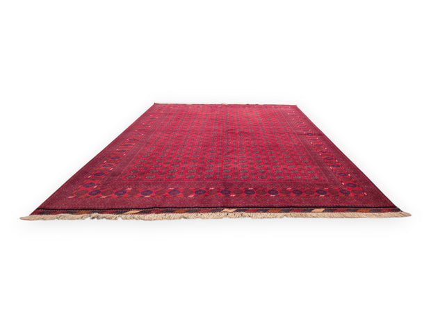 FINE AFGHAN BOKHARA - Red - 2.33m x 1.73m