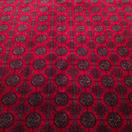 FINE AFGHAN BOKHARA - Red - 2.33m x 1.73m