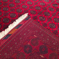 FINE AFGHAN BOKHARA - Red - 2.33m x 1.73m