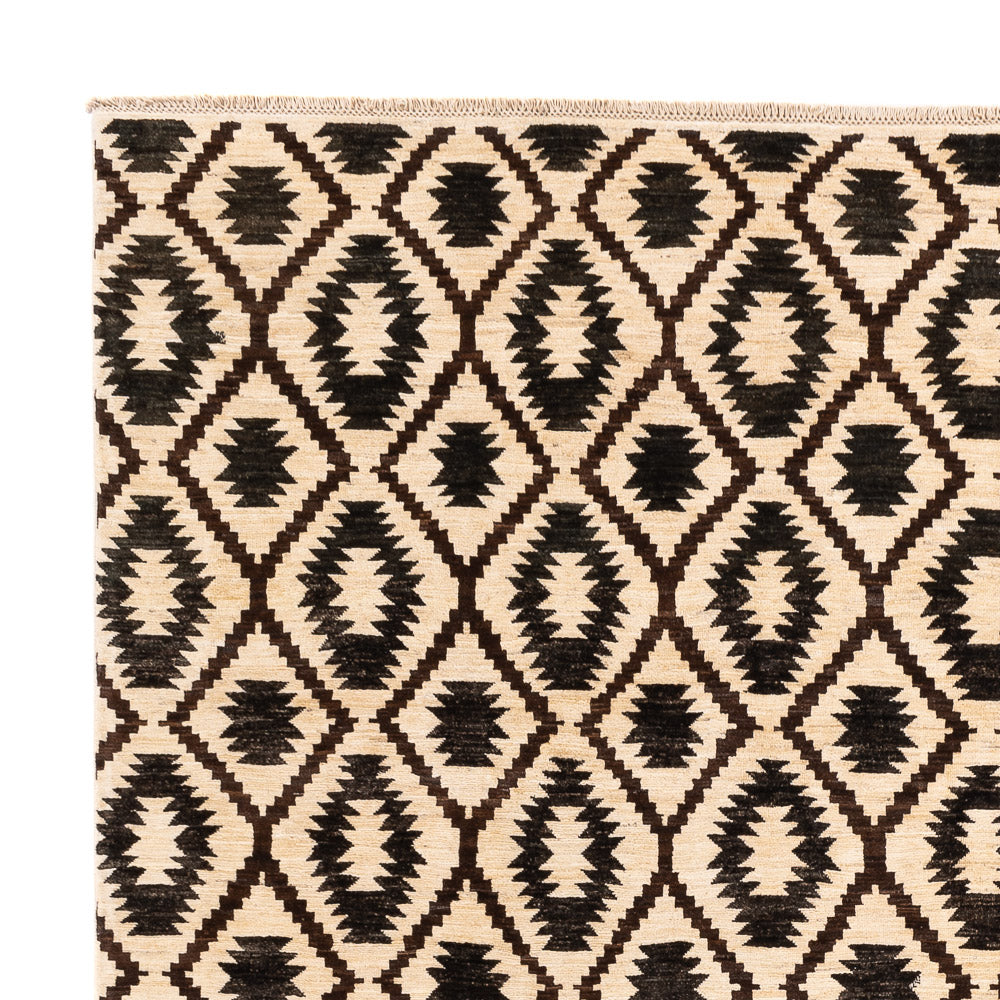 AFGHAN RUG - Beige -  3.06m x 2.44m