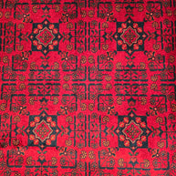 FINE AFGHAN BOKHARA - Red - 3.97m x 3.01m