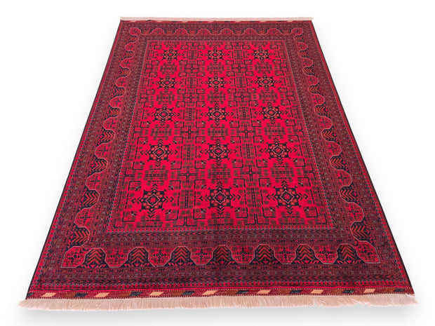 FINE AFGHAN BOKHARA - Red - 2.00m x 1.50m