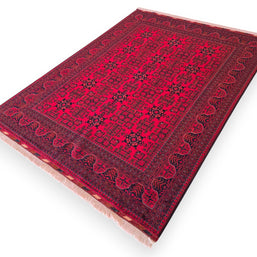 FINE AFGHAN BOKHARA - Red - 2.00m x 1.50m