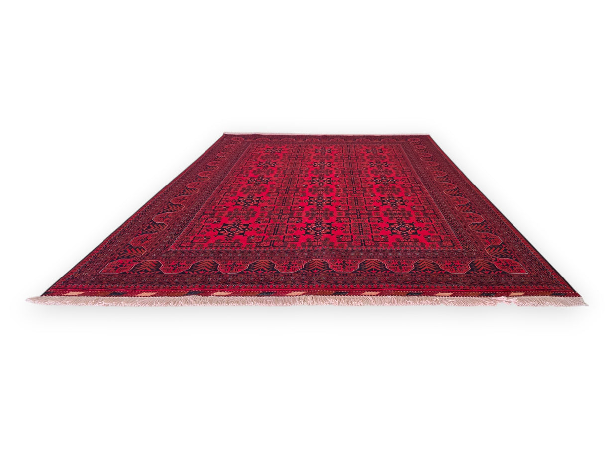 FINE AFGHAN BOKHARA - Red - 2.00m x 1.50m