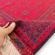 FINE AFGHAN BOKHARA - Red - 2.00m x 1.50m