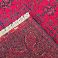 FINE AFGHAN BOKHARA - Red - 2.00m x 1.50m