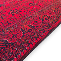 FINE AFGHAN BOKHARA - Red - 2.00m x 1.50m