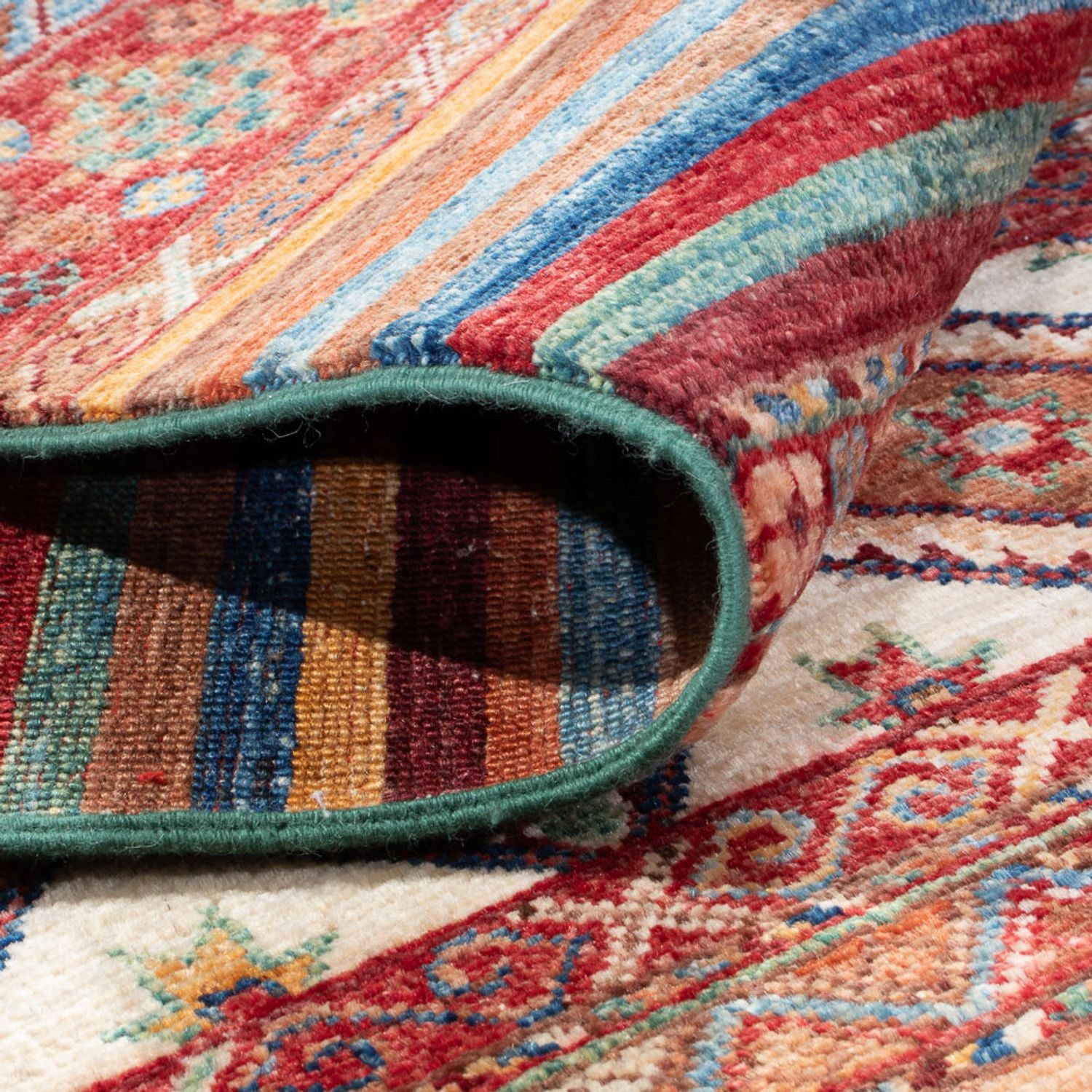 KHORJIN RUG - Stripe Red - 3.38m x 2.48m