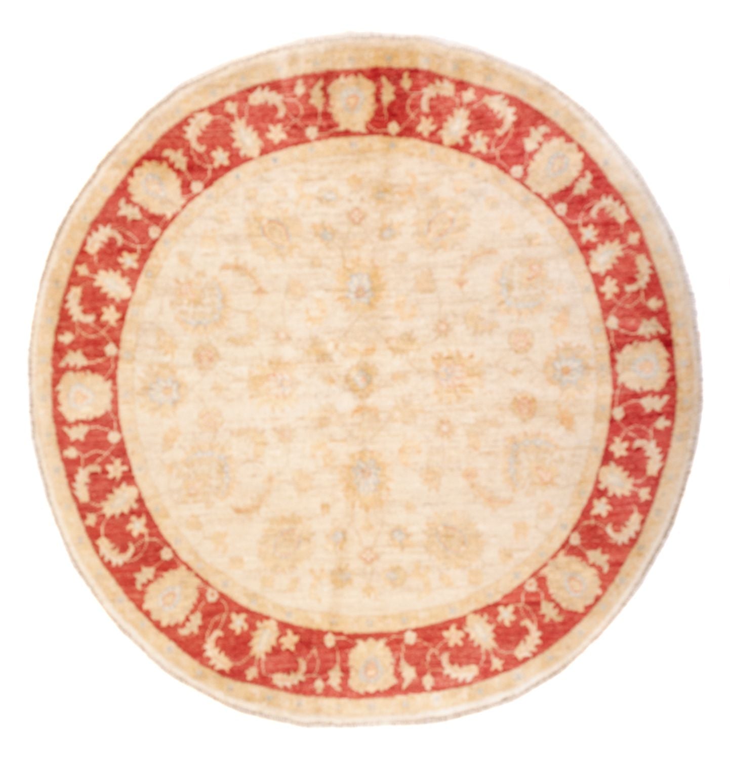 KAISER RUG - ROUND - Beige Red - 1.53m x 1.51m