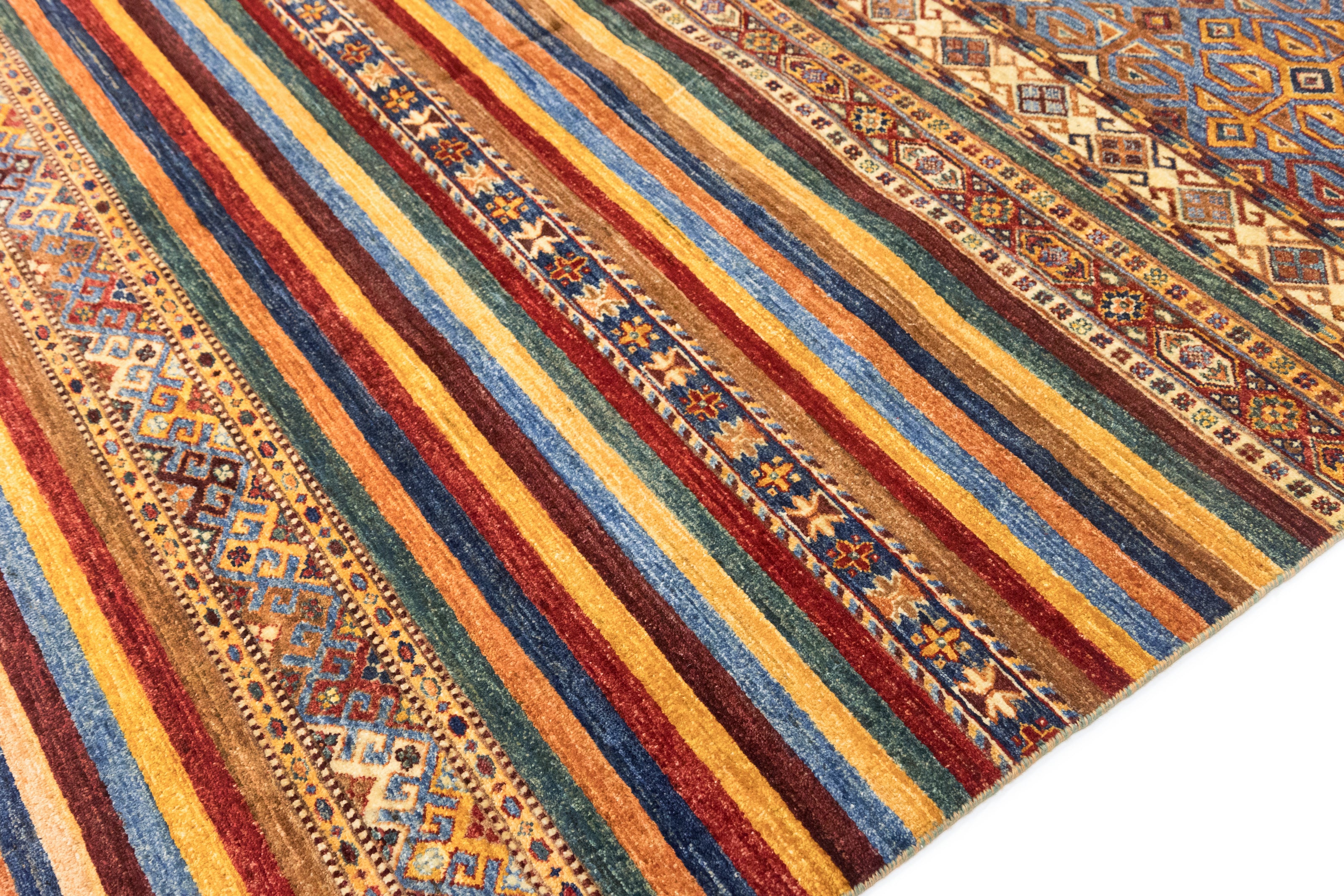 KHORJIN RUG - Stripe Red - 4.41m x 3.00m