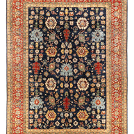 Navy Blue - WOOLEN RUG - 3.63m x 2.70m