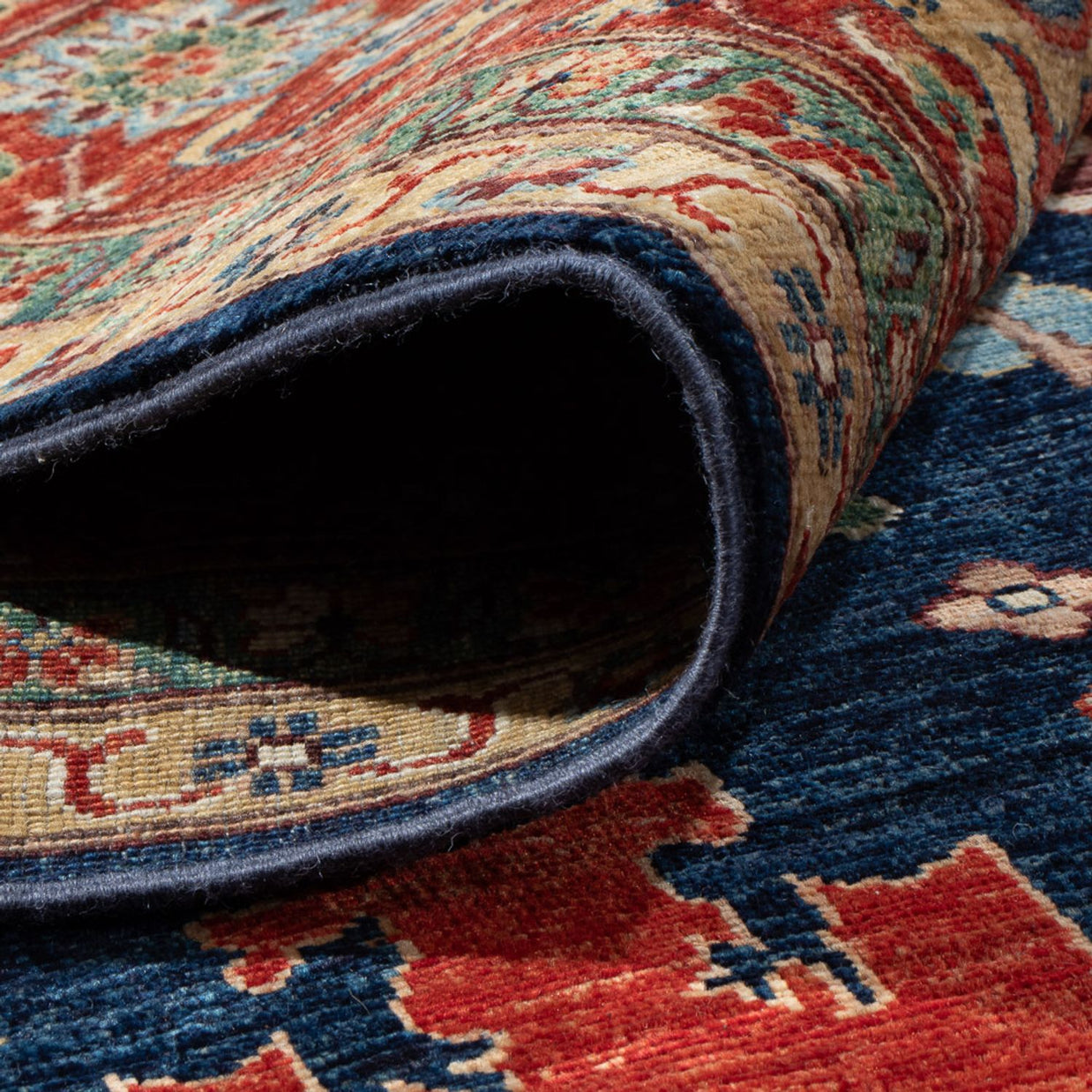 Navy Blue - WOOLEN RUG - 3.63m x 2.70m