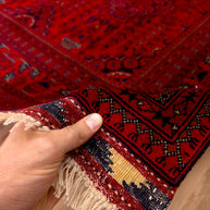 FINE AFGHAN BOKHARA - Red - 2.96m x 200m