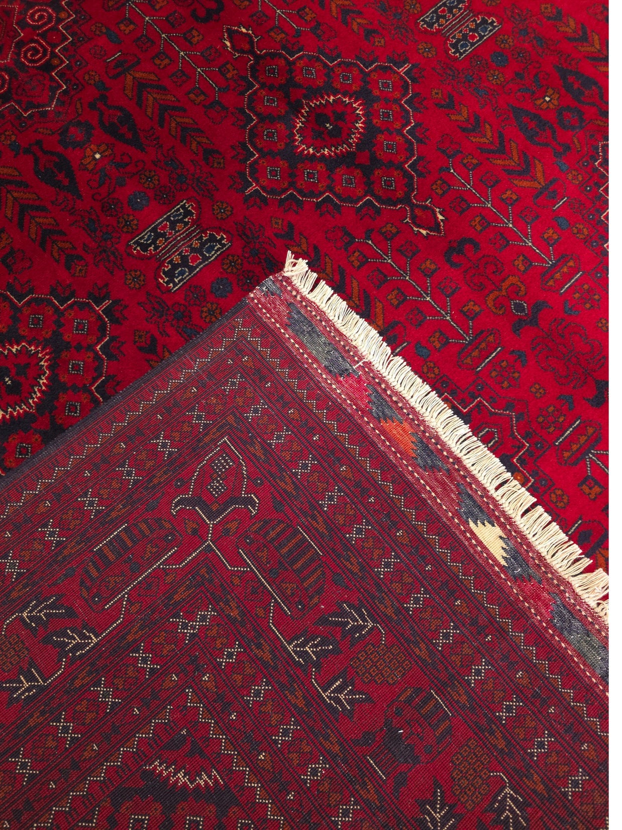 FINE AFGHAN BOKHARA - Red - 2.96m x 200m
