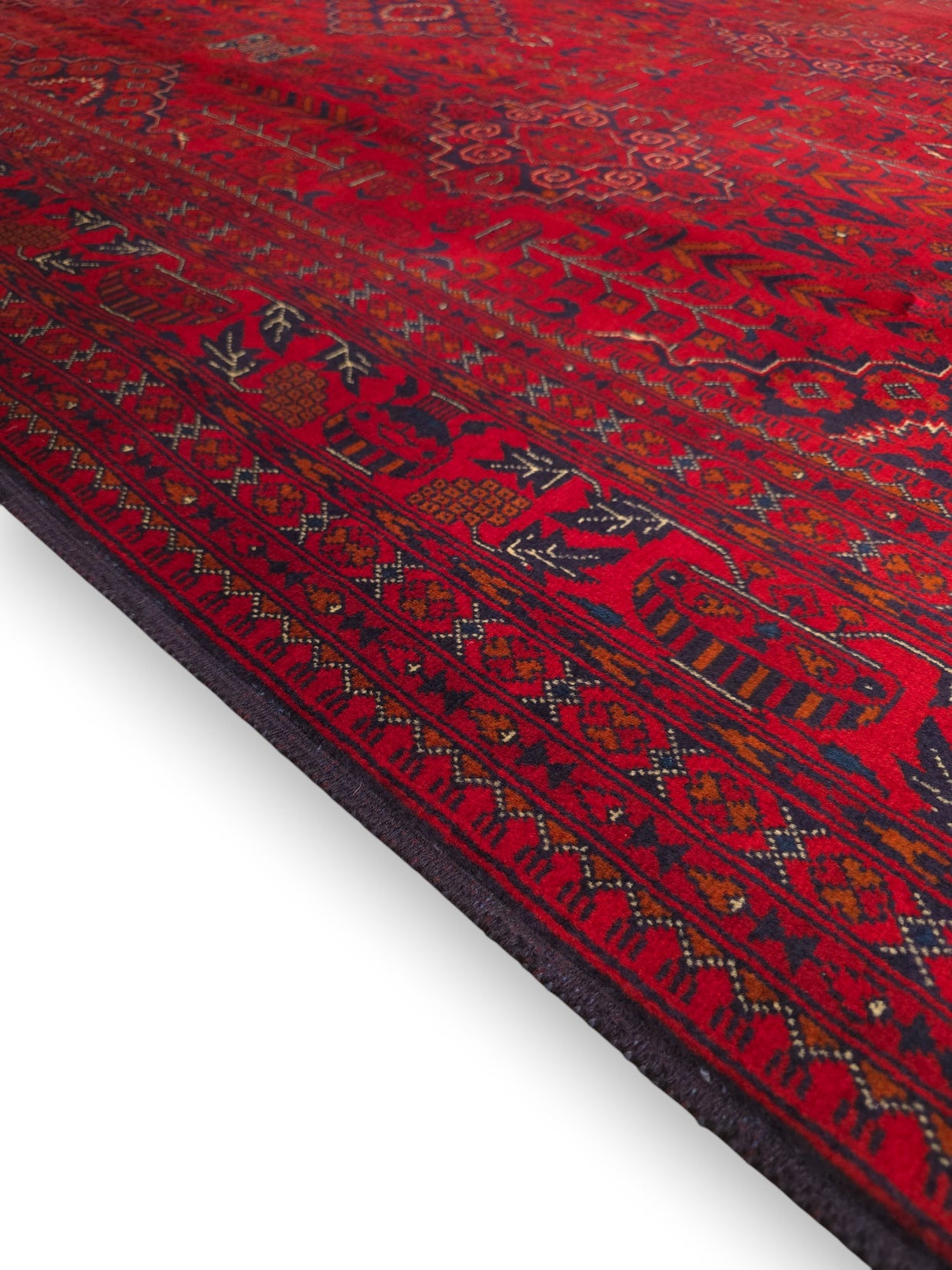 FINE AFGHAN BOKHARA - Red - 2.96m x 200m