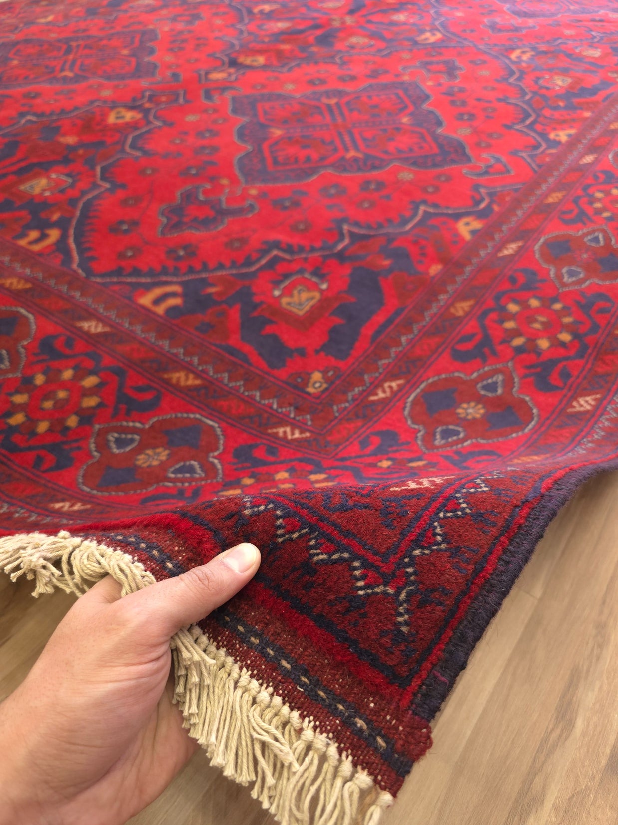 KHAN MOHAMMADI - Red - 2.97m x 1.98m
