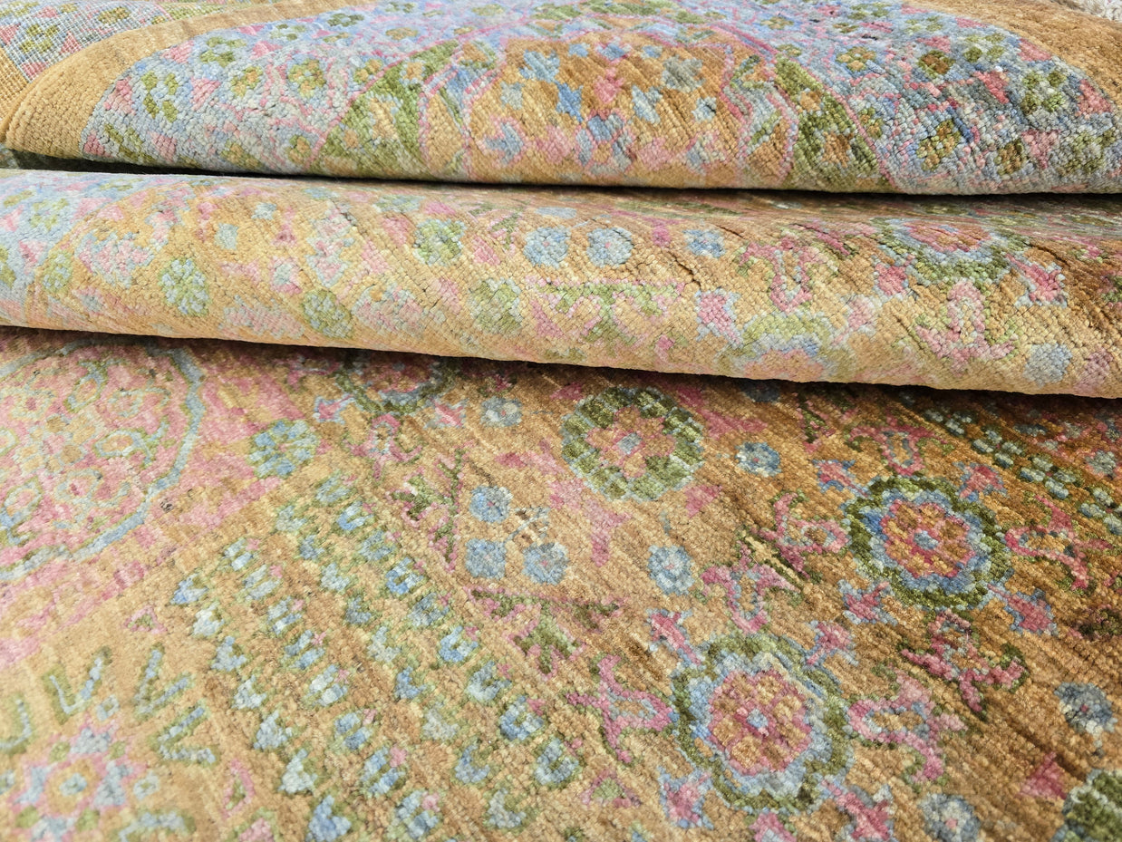 EXCLUSIVE MAMLOUK RUG - Green Brown - 3.88m x 3.00m