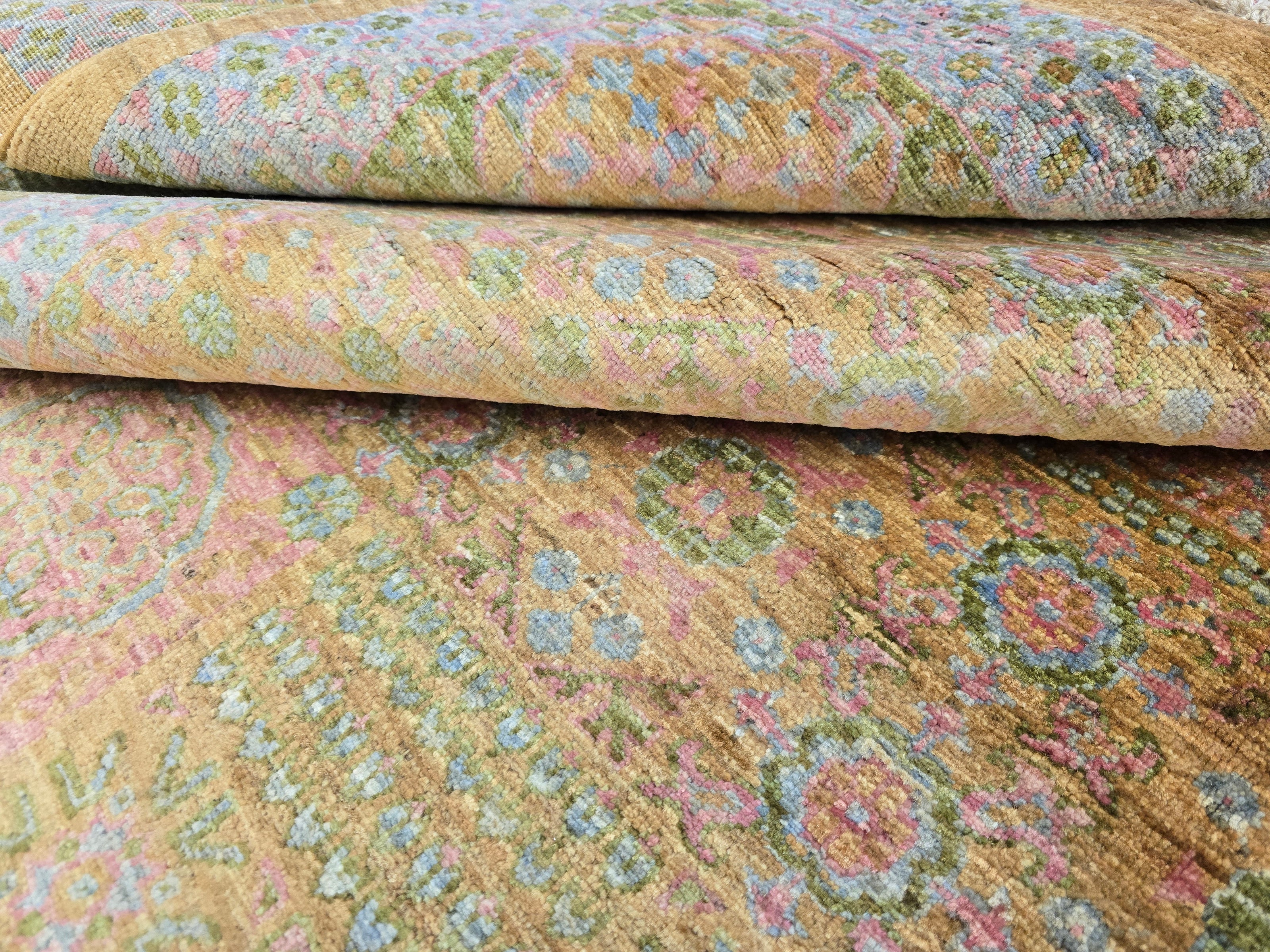 EXCLUSIVE MAMLOUK RUG - Green Brown - 3.88m x 3.00m