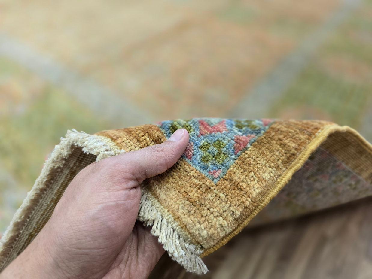 EXCLUSIVE MAMLOUK RUG - Green Brown - 3.88m x 3.00m