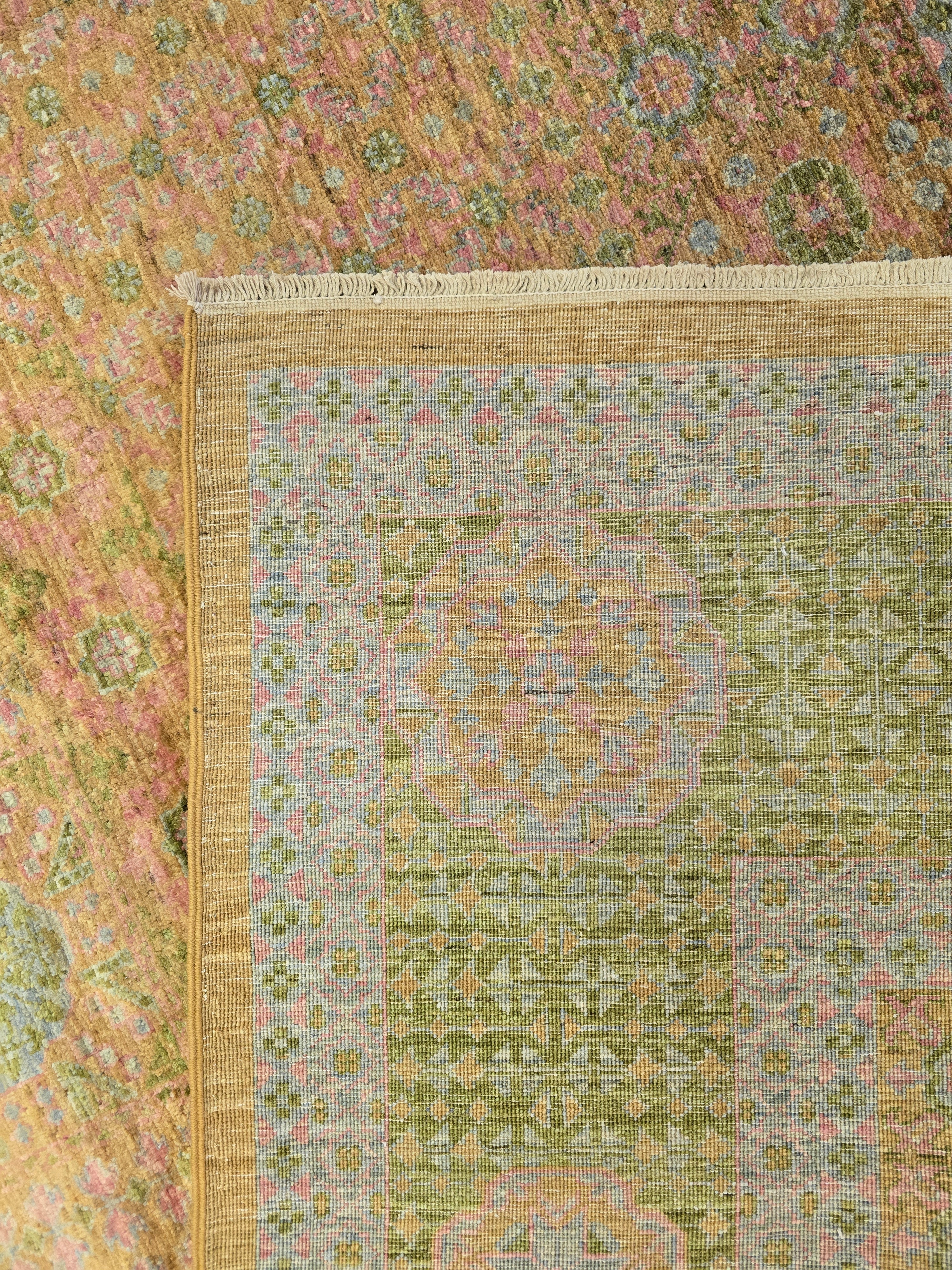 EXCLUSIVE MAMLOUK RUG - Green Brown - 3.88m x 3.00m