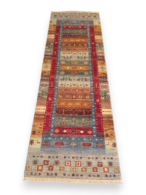 Grey Gabbeh - Runner Rug | 2.50m x 0.76m