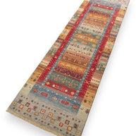 Grey Gabbeh - Runner Rug | 2.50m x 0.76m
