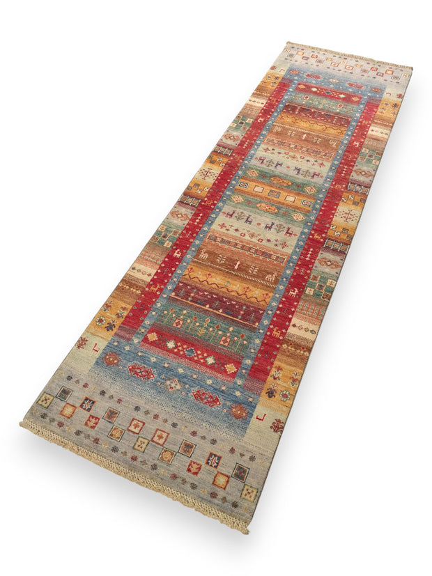 Grey Gabbeh - Runner Rug | 2.50m x 0.76m