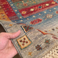 Grey Gabbeh - Runner Rug | 2.50m x 0.76m