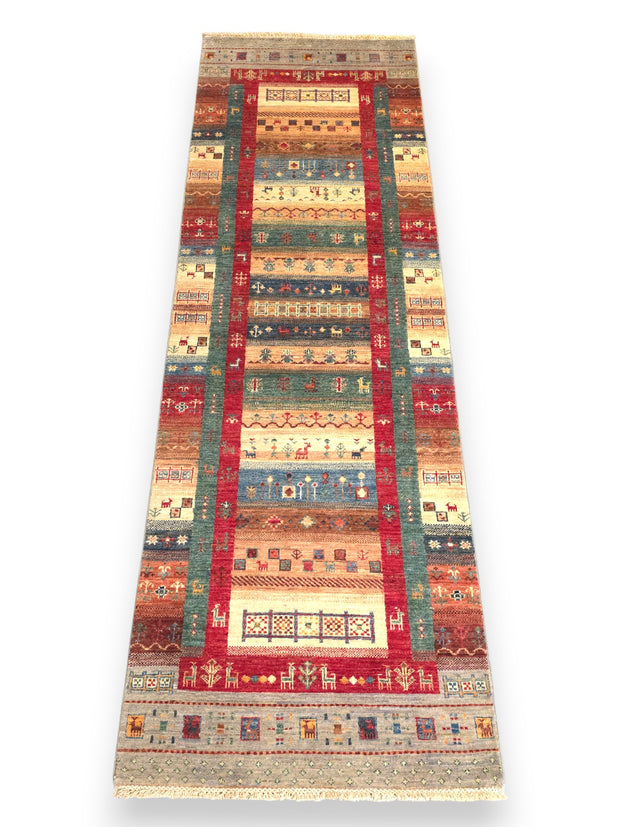 Grey Gabbeh - Runner Rug | 2.47m x 0.76m