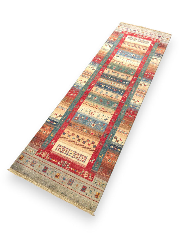 Grey Gabbeh - Runner Rug | 2.47m x 0.76m
