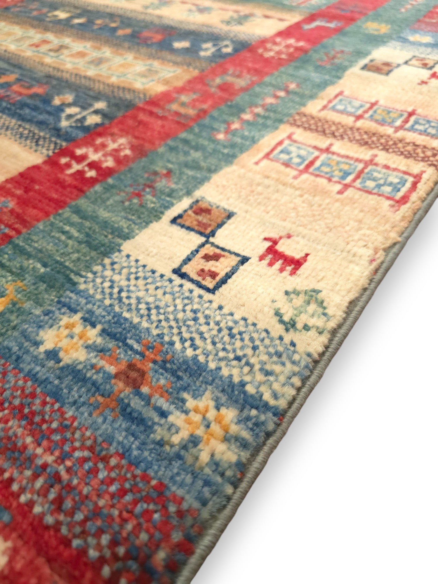 Grey Gabbeh - Runner Rug | 2.47m x 0.76m