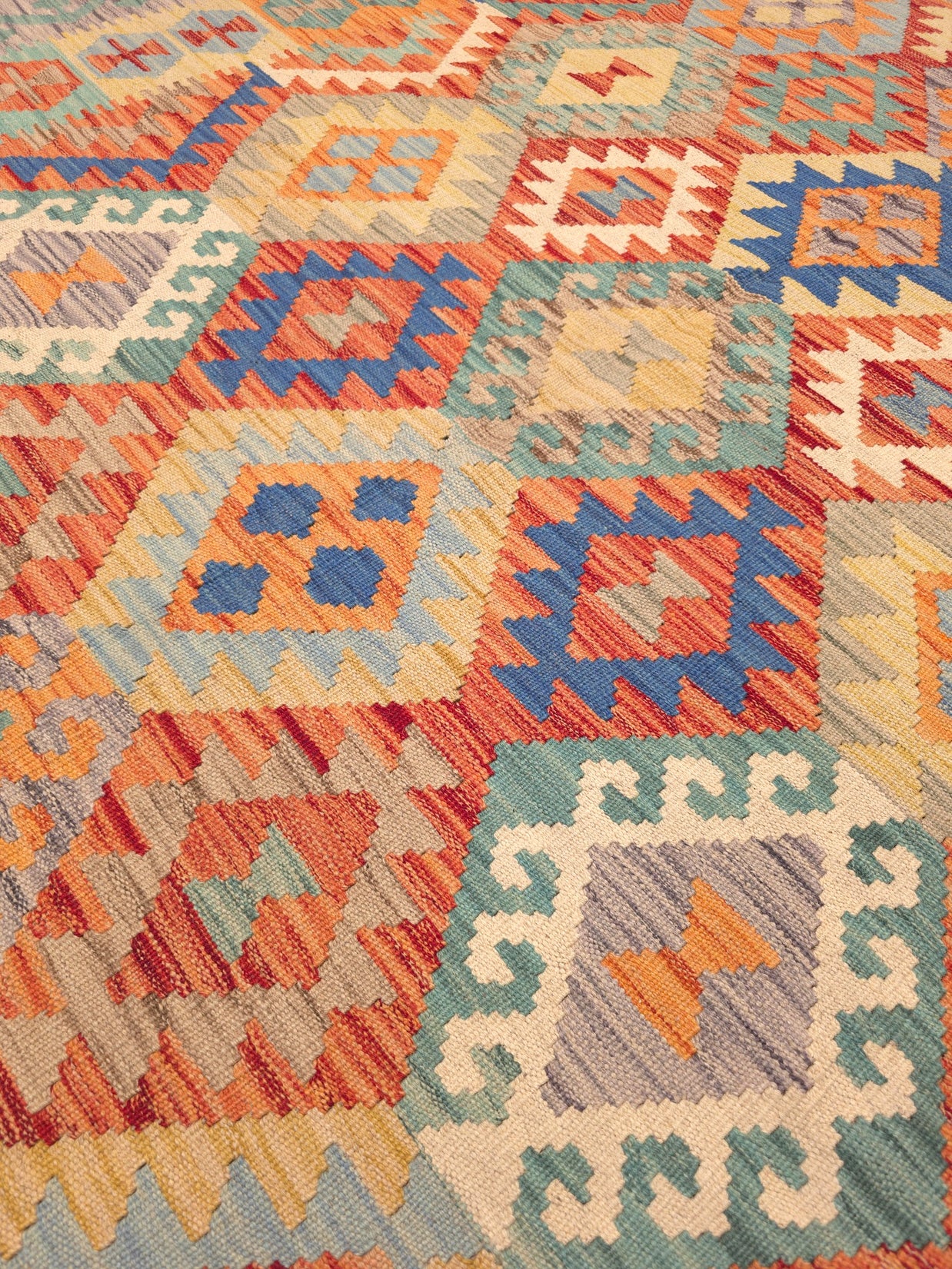 WAZIRI KILIM RUG - 2.43m X 1.75m