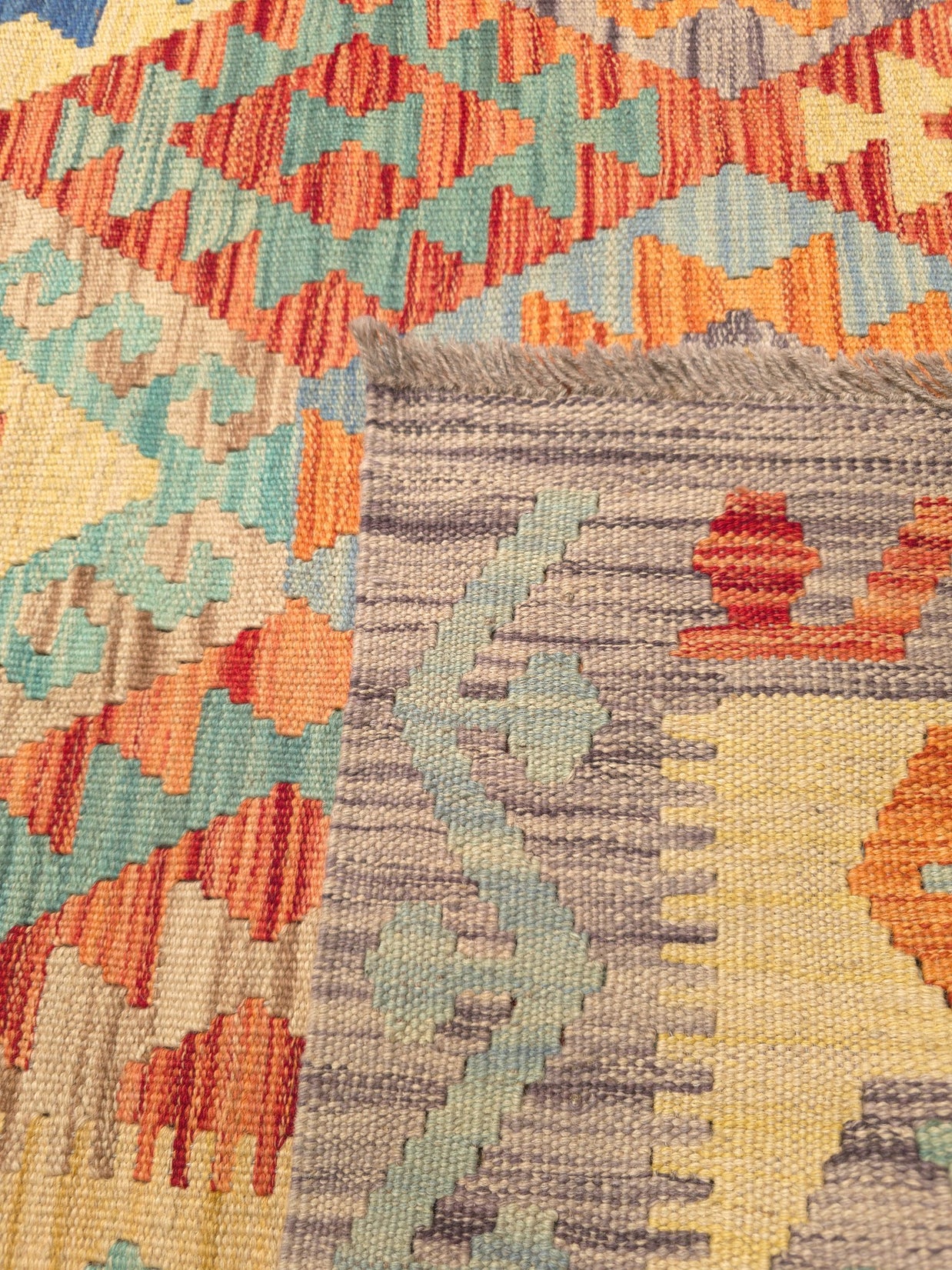 WAZIRI KILIM RUG - 2.43m X 1.75m