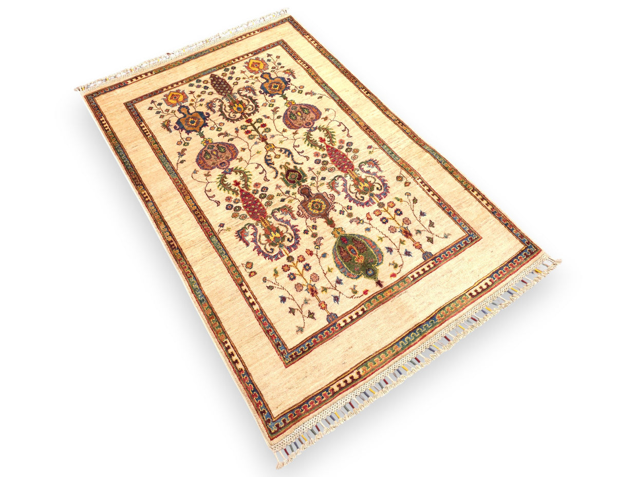 SULTANI - DECORATIVE RUG - CREAM - 1.52m x 1.01m