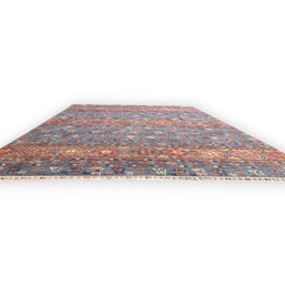 STRIPE BLUE - WOOLEN RUG | 3.43m x 2.44m