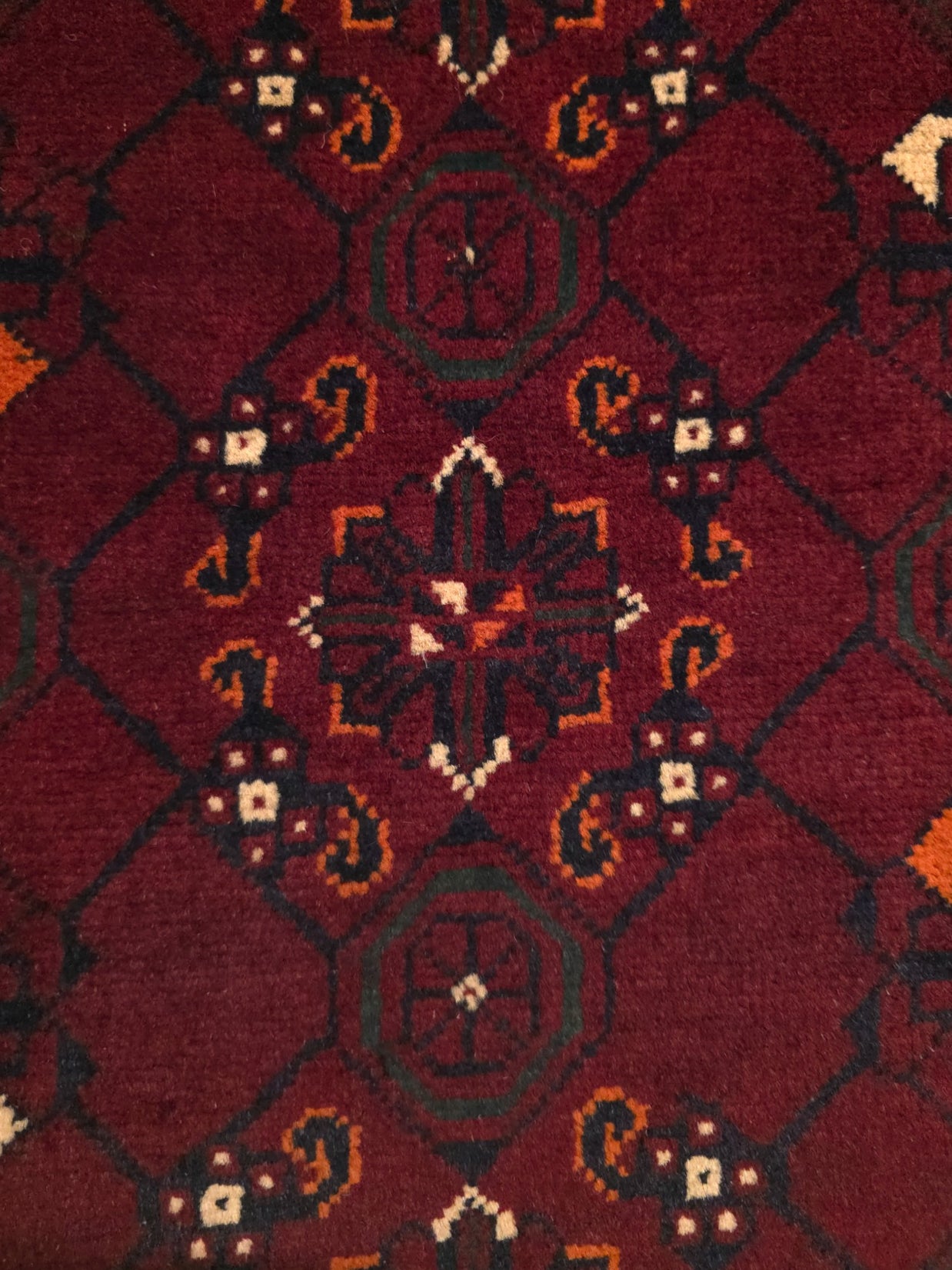 FINE AFGHAN KUNDUZ RUG - Deep Red - 1.74m x 1.22m