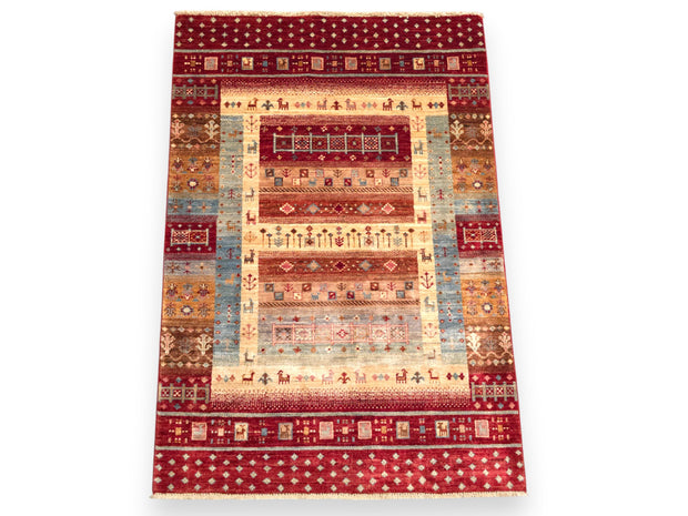 GABBEH DECORATIVE HANDMADE RUG - 1.49m x 1.03m