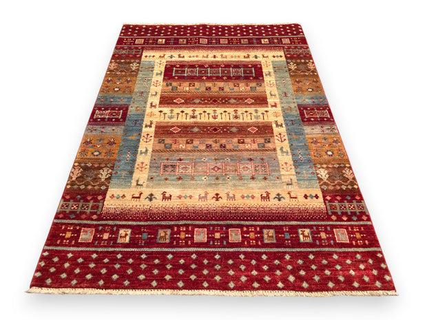 GABBEH DECORATIVE HANDMADE RUG - 1.49m x 1.03m