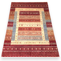 GABBEH DECORATIVE WOOL RUG - 2.07m x 1.52m