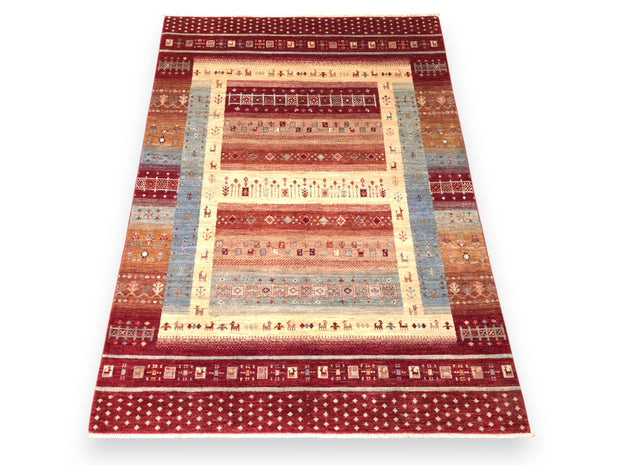 GABBEH DECORATIVE WOOL RUG - 2.07m x 1.52m