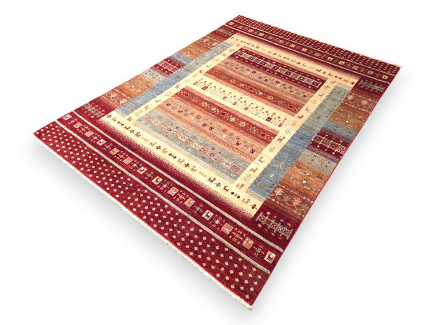 GABBEH DECORATIVE WOOL RUG - 2.07m x 1.52m