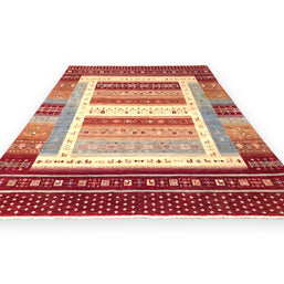 GABBEH DECORATIVE WOOL RUG - 2.07m x 1.52m